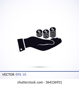  money in hand icon