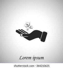  money in hand icon