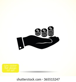  money in hand icon