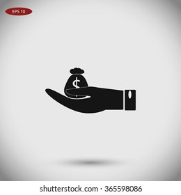 money in hand icon