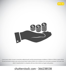  money in hand icon