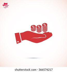  money in hand icon