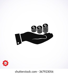  money in hand icon