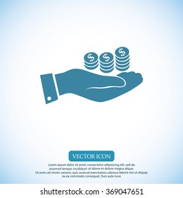  money in hand icon