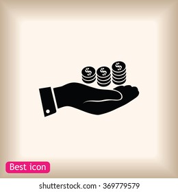  money in hand icon
