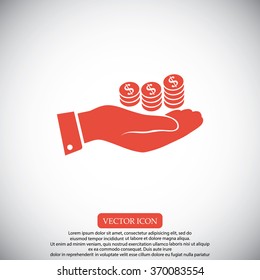  money in hand icon