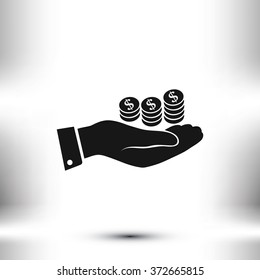  money in hand icon