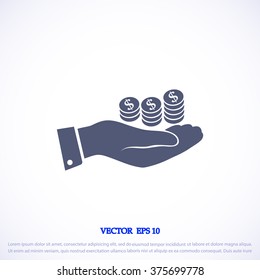  money in hand icon