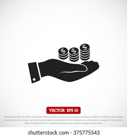  money in hand icon