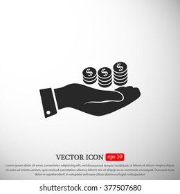  money in hand icon