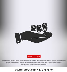  money in hand icon