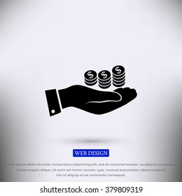  money in hand icon