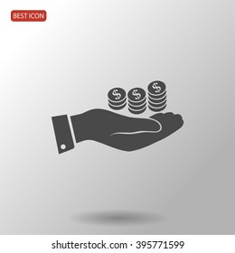  money in hand icon