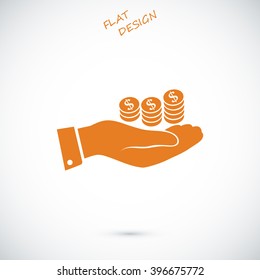  money in hand icon