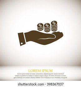  money in hand icon