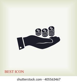  money in hand icon