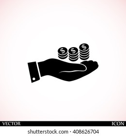  money in hand icon