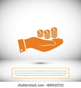  money in hand icon