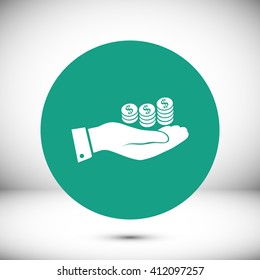  money in hand icon