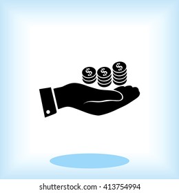  money in hand icon