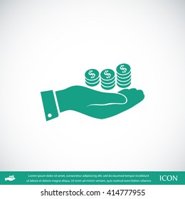  money in hand icon