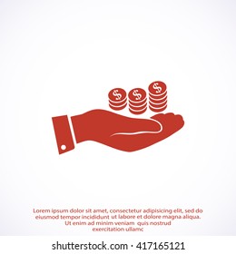  money in hand icon