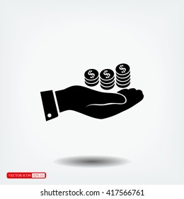  money in hand icon