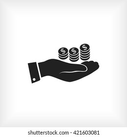  money in hand icon