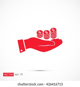  money in hand icon