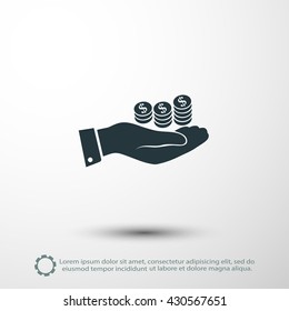  money in hand icon