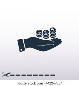  money in hand icon