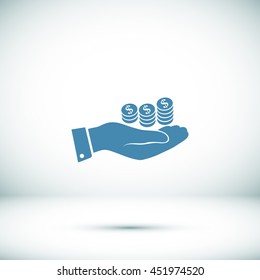  money in hand icon