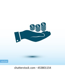  money in hand icon