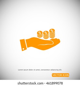  money in hand icon