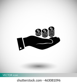  money in hand icon