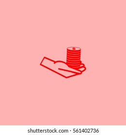 money, hand, icon
