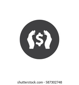 Money in hand icon
