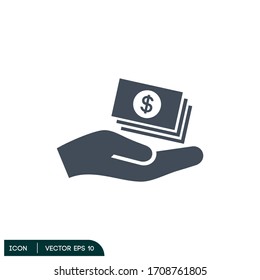 Money And Hand Icon Save Money Symbol Design Element Vector Eps 10