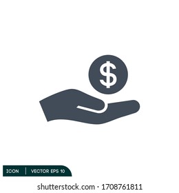 money and hand icon save money symbol design element vector eps 10