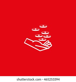 Money in hand, icon, vector