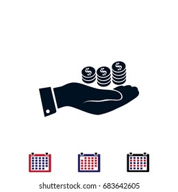 money in hand icon, vector best flat icon, EPS