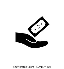 diseño vectorial de icono de mano de dinero