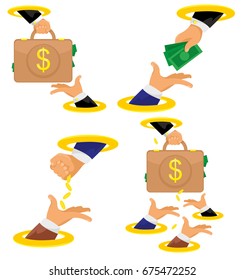 money in the hands of