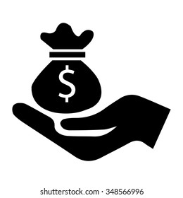 money in hands icon