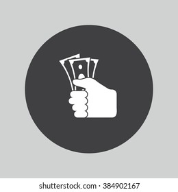 money in hands icon