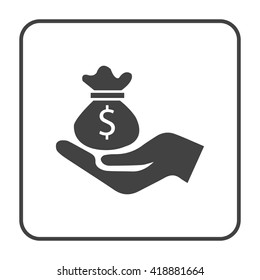 money in hands icon
