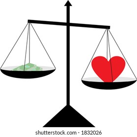 money and heart