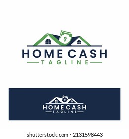 Money home cash logo design vector