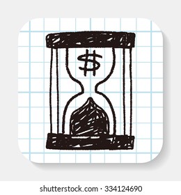 money hourglass doodle
