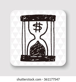 money hourglass doodle